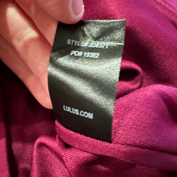 Lulus Precious Thing Magenta Asymmetrical Off The Shoulder Mini‎ Dress Sz S NEW - Picture 9 of 13